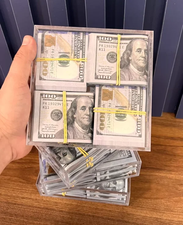 Caja Box del Millón - Billetes Decorativos de 100 Dólares para Oficina y Hogar - Pasión Hispana